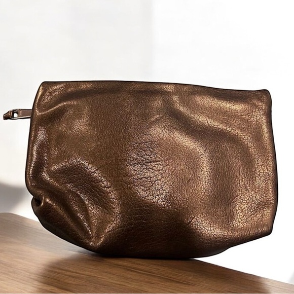 Carlos Falchi Women's Black Leather Clutch - Picture 2 of 6